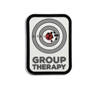 Group Therapy Shooting Target PVC Morale Patches Appliques, Glow in the Dark, Hook Backing, 6x8cm