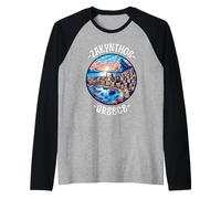 Group Zakynthos Greece and Zante Raglan Baseball Tee