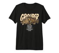 Grouper Facts Angler Fishing Men Dad Fish Father Premium T-Shirt