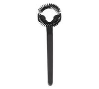 Grouphead Maintenance Brush | Detachable Plastic Handle & Nylon Fiber | Round Coffee Machine Care Tool for Coffee/Portafilter/Coffee Maker (58MM)