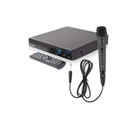 Grouptronics ‘GTDVD-181' Karaoke Player Compact Multi Region DVD Player With Karaoke mic bundle in Black Grouptronics Black