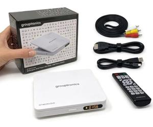 Grouptronics Small Mini Multi Region HDMI DVD Player For TV - 1080p - Full Function Remote - LED Display - GT-MICRO-DVD