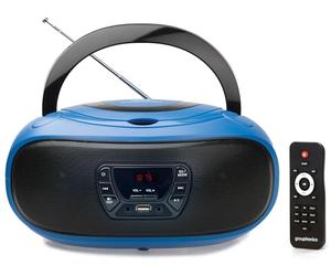 Grouptronics Small Portable CD Player For Home With Speakers - Boombox Mains Or Battery Powered, FM Radio, Supports MP3 Audio Books & Music, Compact & Easy To Use - With USB & AUX IN - GTCDR-501