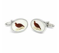Grouse Cufflinks - Onyx Art CK997 Country Sport Hunting Hunter Gift In Premier Life Packaging