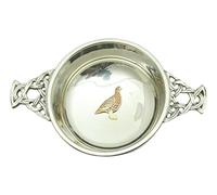 Grouse Enamel Chrome Plated Steel Quaich Bowl Scottish Quaich 166
