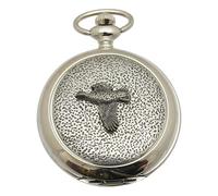 Grouse Flying Pocket Watch Pewter Fronted Quartz Personalised Gift 167