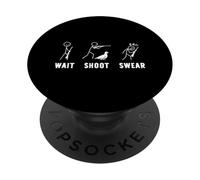 Grouse hunting Bird Wait Shoot Swear Funny Grouse Hunter PopSockets Adhesive PopGrip