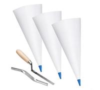 Grout Bag Set with Tools Including Jointing Bags, Small Shovel and Leveling Tool for Precise Tile and Masonry Joint Filling, PE Material for Indoor and Outdoor Flooring Projects, White,