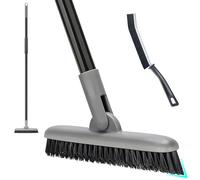 Grout Brush with Long Handle, 49'' Tile Cleaner Tool for Shower, Floors Scrubber for Bathroom Cleaning