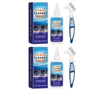 Grout Cleaner Gel for Bathroom & Kitchen Tiles â€“ Thick Stain Remover with Applicator Brush, Safe on Ceramic, Porcelain, Stone (100ml + Brush) 2pcs