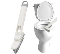 Grout Cleaning Brush - Hard Rotating, Bristle Head, Non-slip Ergonomic Handle, Narrow Flat Crevice Tool Kitchen Tile Line Cleaning Equipment | Angled Sink Nozzle