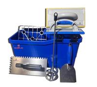 Grout Float Washboy - Skimflex Tilers Wash Bucket with Sponge Rollers for Grouting, Tiling Tools & Accessories, Professional Tile Cleaning Kit
