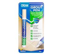 Grout Pen - Designed for restoring tile grout in bathrooms & kitchens (Cream)