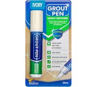 Grout Pen Ivory Tile Paint Marker: Waterproof Grout Paint, Tile Grout Colorant and Sealer Pen - Ivory, Wide 15mm Tip (20mL)