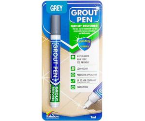 GROUT PEN - Restores & Protects Tile Grout in Bathrooms & Kitchens (Grey)