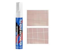 Grout Pen White,Waterproof Sealant Colorant Quick Fix - White Tile Grout Paint Marker - for Shower Bathroom Kitchen Ceramic Floor Ceiling Wall Bathtub Sink Countertop Home Maintenance