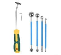 Grout Removal Tool Set 6pcs Caulking Scraper for Tile Joint Cleaning with Tungsten Steel Tips and Ergonomic Handle 8.86 Inch