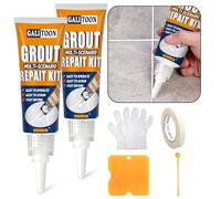 Grout Repair Kit, Fast Drying Tiles Sealer Bathroom Shower Kitchen Floor, Restore and Renew Joints Line, Gaps, Replace Grouts Pen (White, 200g)