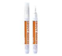 Grout Reviver Pen - Twin Pack White Grout Pen | Ģrout Paint Ṕen, Waterproof Quick Drying Reviver P̀en Marker, Ğrout Paint And Sealer For Wall Floor Kitchen Bedroom Living Room Shower Joint Pool Art