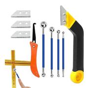 Grout Tool, Sealant Finishing Kit | with 3 Replacement for Tile Grout, for Kitchen Bathroom Shower Floor Wall Home Reform Cleaning and Placing