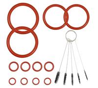 GROVBLE - 12× O-Ring Seal Kit for De'Longhi ETAM 29.510/29.513/29.620/29.660/36.365 - Includes 5 Brushes - Silicone Sealing Rings for Brewing Group & Water Pipes
