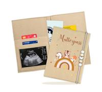 GROVBLE Felt maternity log cover for German maternity passport, felt maternity log cover, vaccination documents and ultrasound images, ultrasound images and vaccination certificate, sweet gift for