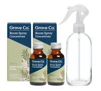 Grove Co. Liquid Air Freshener Refills (2 x 1oz) + Room Spray Glass Bottle, STARGAZING Room Fragrance - 100% Natural Eucalyptus, Juniper & Orange Fragrance