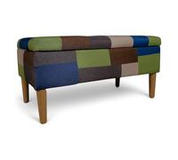 GROVE - Patchwork Storage Ottoman Stool/Blanket Box - Multicoloured