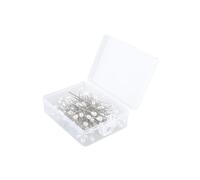 GroveEs 100PCS Teardrop Pearl Head Pins,Faux Plastic Pearl Head Boutonniere Pins With Storage Box,White Straight Head Pins for DIY Crafts Jewelry Making Sewing Wedding Flower Decor
