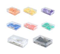 GroveEs 160PCS Flag Map Pins,Multicolored Plastic Head Push Pins with Steel Point,Durable Travel Map Tacks for Home School Office Bulletin Boards Cork Boards Foam Boards Paper Holder Calendar Camping