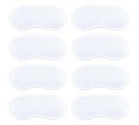 GroveEs 8PCS Sleep Masks,Soft Comfortable Eye Covering,Sleep Aid Eye Masks Eye Shade Covers for Men Women Children Night Sleeping Travel Hotel Nap Team Games Party Supplies(White)