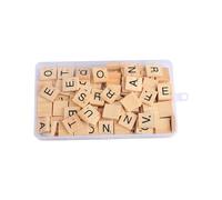 GroveEss 100 PCS Wood Letter Tiles,A-Z Capital Scrabble Letters for Crafts,Children's Educational Toy,for Scrabble Crossword Game and DIY Frame and Wall Art