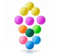 GroveEss 12 PCS Colored Table Tennis Balls 40mm,Ping Pong Ball Party Game | Plastic Pet Toys for Cats and Dogs,Training for Adult Beginner,Craft Decoration,Random Bright Colours