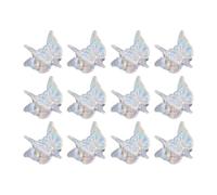GroveEss 12PCS Butterfly Mini Hair Claw Clips,Cute Sparkly Clear Plastic Hairpins,Non-Slip Colorful Hair Styling Accessories for Women Girls Medium Thick Hair Organizing Decoration