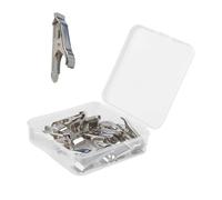 GroveEss 15 PCS Metal Spring Clamps,Mini Alligator Clips,Non-Slip Wide Crocodile Clamps Small for DIY Crafts Photo Clipping Clothes Curtain Paper Document Home Office School(Silver)