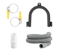 GroveEss 1m Long Washing Machine Drain Hose Extension Pipe Kit Universal Waste Extension Pipe with Clamps Hose End Adaptr and U-Bend Hose Holder for Most Washing Machine Washer Dryer Dishwasher