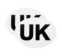GroveEss 2 Pack Electrostatic UK Car Stickers for Europe,Static Oval Rear Window Sticker,Strong Durable Plate Stickers,UK Stickers for Cars Vans Trucks Driving in Europe