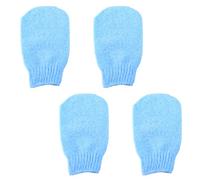 GroveEss 2 Pairs Exfoliating Gloves,Durable Exfoliating Scrubbing Mitt,Body Exfoliator Dead Skin Removal Tool for Women Men Shower Bath Spa Massag Body Scrubbing(Blue)