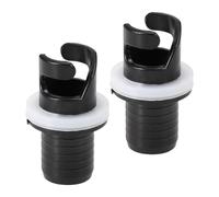 GroveEss 2 PCS Inflatable Boat Valves Hose Adapter,Kayak Air Pump Valve Connector,Plastic Kayak Air Valve Adapter Foot Pump Canoe Attachment(Black)