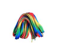 GroveEss 3 Pairs Rainbow Shoe Laces-41 Inch Flat Skate Trainer Shoelaces Gradient Neon Coloured Rainbow Laces for Man Women Trainers Adults Kids Skate Shoes Football Boots Shoes Boots Replacement