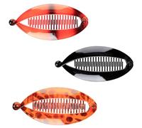 GroveEss 3PCS Banana Hair Clips,Combs Double Banana Clips,Ponytail Holder Clips Vintage Fishtail Clincher Combs Tool for Women Girls Thick Curly Hair Accessories Hair Styling Decor