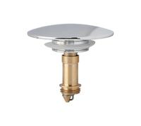 GroveEss 66mm Brass Click Clack Sink Plug,Push Pop-Up Plug Stopper,Bathroom Kitchen Basin Drain Plug Waste Stopper for Bath Vanity Sink Bathtub Washbasin