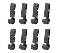 GroveEss 8PCS Plastic Headlamp Helmet Clips,Non-Slip Lightweight Hard Hat Light Clips,Helmet Hook Headlamp Saver Headlamp Accessory for Construction Camping Fishing Cycling