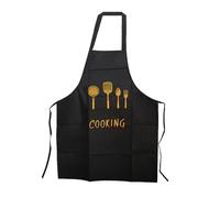 GroveEss Black Bib Aprons, Adjustable Cooking Kitchen Chef Aprons with Pocket Adjustable Women Men Apron Professional Waterproof Kitchen Apron for Restaurant Home Baking BBQ