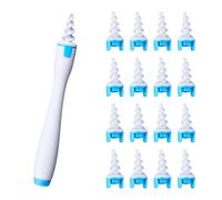 GroveEss Ear Wax Cleaner with 16 PCS Silicone Replacement Tips,Safe Durable Earwax Remover,Soft Reusable Ear Wax Removal Set Ear Care Accessory Gifts for Adult Kids Keeping Ears Cleaner Healthier
