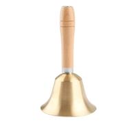 GroveEss Hand Bell-Metal Loud Call Hand Bell with Wooden Handle Solid Brass Jingle Handbell Service Bell Tea Bell Decorative Desk Bells for Christmas School Church Wedding Restaurants Game