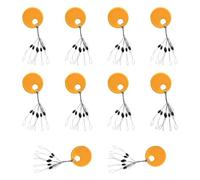 GroveEss Tabanzhe 60pcs Rubber Float Stops,Oval Fishing Line Stoppers for 0.1-0.2mm lines