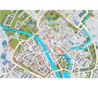 Grovely York - Views from Above Britain -1000 Piece Map Puzzle