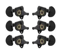 Grover 102SVBC Skeleton View Rotomatics Guitar Machine Heads, 3 + 3, Black Chrome