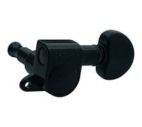 Grover 205BC6 Rotomatic Mini 6 in Line Machine Heads, Black Chrome